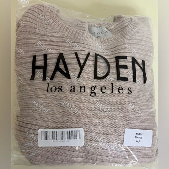 NWT Hayden Mauve Poncho with Textured Knit size M/L - Picture 4 of 4